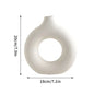 Modern Donut Ceramic Vase – Matte White